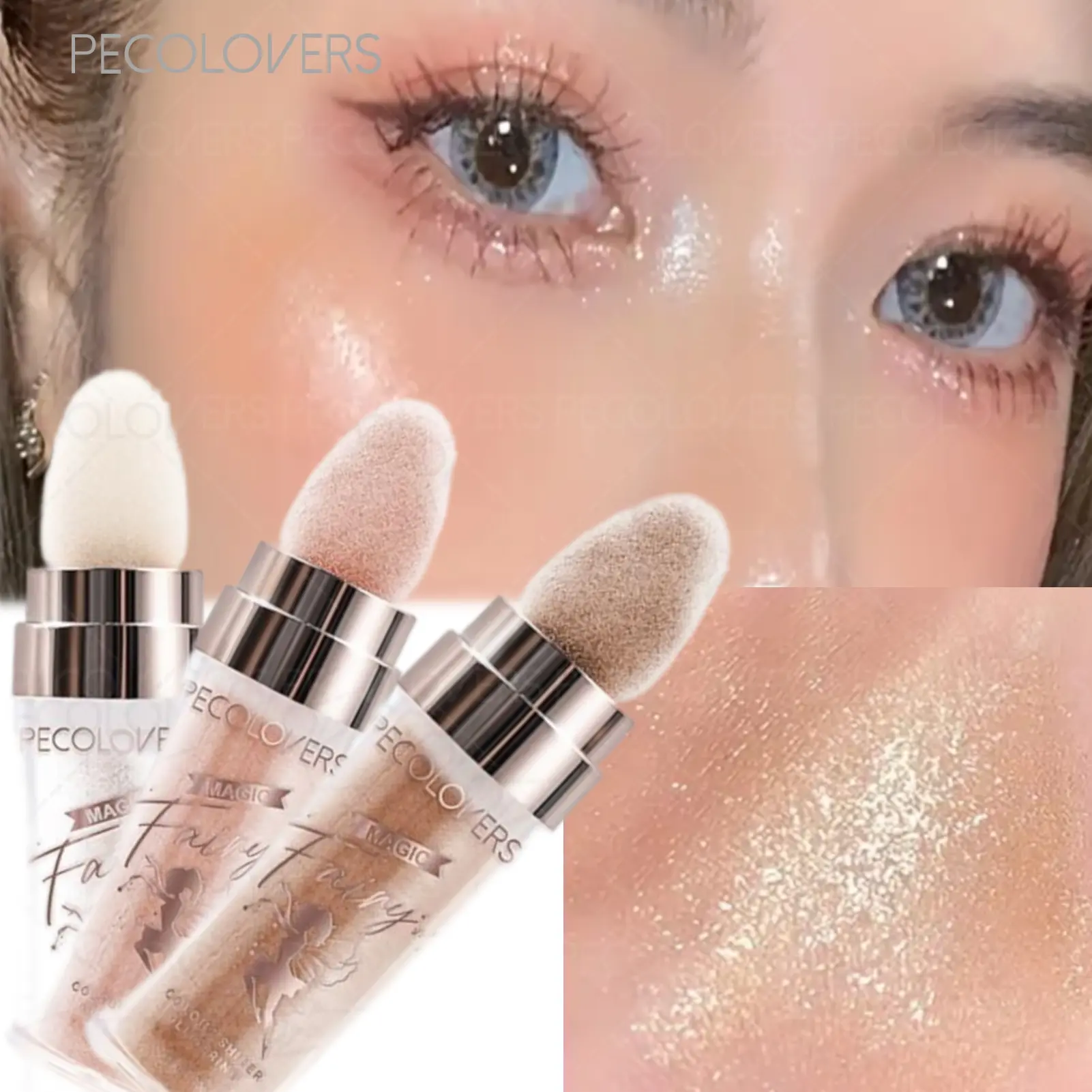 1PC Glitter Waterproof High-gloss Pearlescent Long Lasting Glowy Highlighter Stick Lasting Brighten Face Body Contouring Bronzer Illuminator Highlighter Powder Makeup Highlighter Bronzing Sculpting Stick