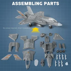 F-35 Aircraft Model Kit, Plastic Material, Adult Collectible Desk Decor, Office Table Ornament, Perfect Gift for Collectors and Holidays