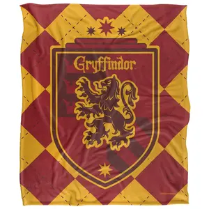 Christmas Gryffindor blanket soft and cozy blanket, Harry wizard magic school badge blanket is suitable for holiday decoration 60" x 50"