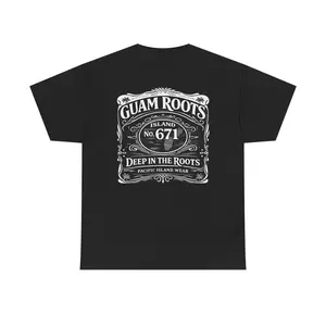 Guam Roots Men's Short-Sleeve Round Neck Soft Cotton T-Shirt - Unisex Classic Casual Island Top (Style 671), Shortsleeve, Tshirt