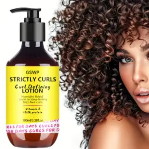 Gswp Curl Shaping Cream with Moroccan Oil, Silk Protein, Vitamin E, Gentle Definition, Control Frizz, Enhance Curls, Curl Enhancer, Smooth Shine, Curly Haircare, Curl Help, Glossy, All Hair Types, 100ML