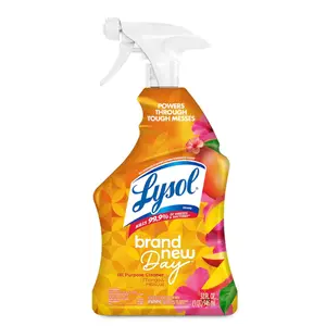 Lysol All Purpose Cleaner Spray, Multi-Purpose Disinfecting Spray, Kitchen & Bathroom Cleaner, Mango & Hibiscus Scent, 32 Fl Oz, Multipurpose Cleaner, Scented