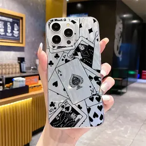 Poker Card Pattern Phone Case, Anti-drop Shockproof Phone Protective Cover, Protection, Phone Accessory Compatible with iPhone 6 7 8 X 11 12 13 14 15 Pro Max, Casing