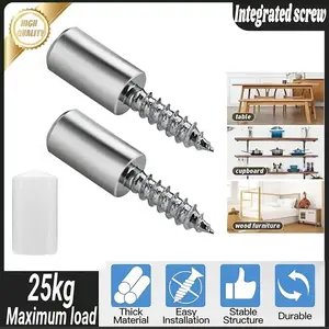【20 PCS】Bolt Kit,Self-tapping,Suitable for wooden cabinets, bookshelves, and storage racks - Zinc alloy shelf support nails anchor Mounting Kit drilling self Mount Pegboard Kit Button Head Bolts Stainless Side Steps Kit