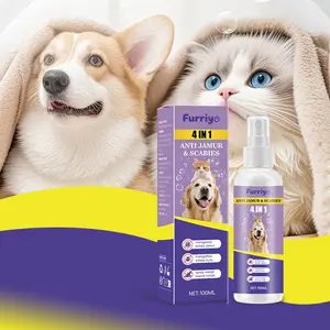 Pet No-Rinse Spray, 4-In-1 Bath Cleaner, Flea & Tick Removal & Prevention, Odor Eliminator, Anti-Itch, Mite Remover, Pet Care Solution