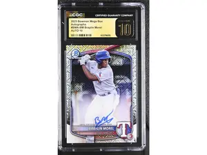 2025 Bowman Chrome #BMA-BM Braylin Morel Mega Box Autographs Auto CGC 10