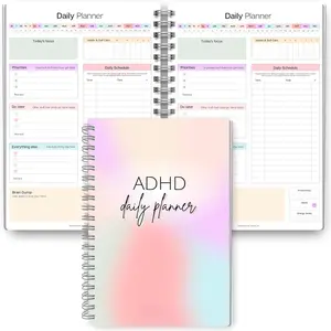Daily Planner for Neurodivergent Adults - Productivity Daily Planner & Task Management to Stay Organized and Focused (Rainbow)