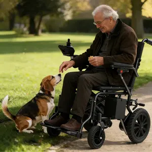 Dual 250W MOTOR Power! 300 lbs Capacity & 15-Mile Range Electric Wheelchair All-Terrain | Folds for Car Trunk | #MobilityFreedom #SeniorCare