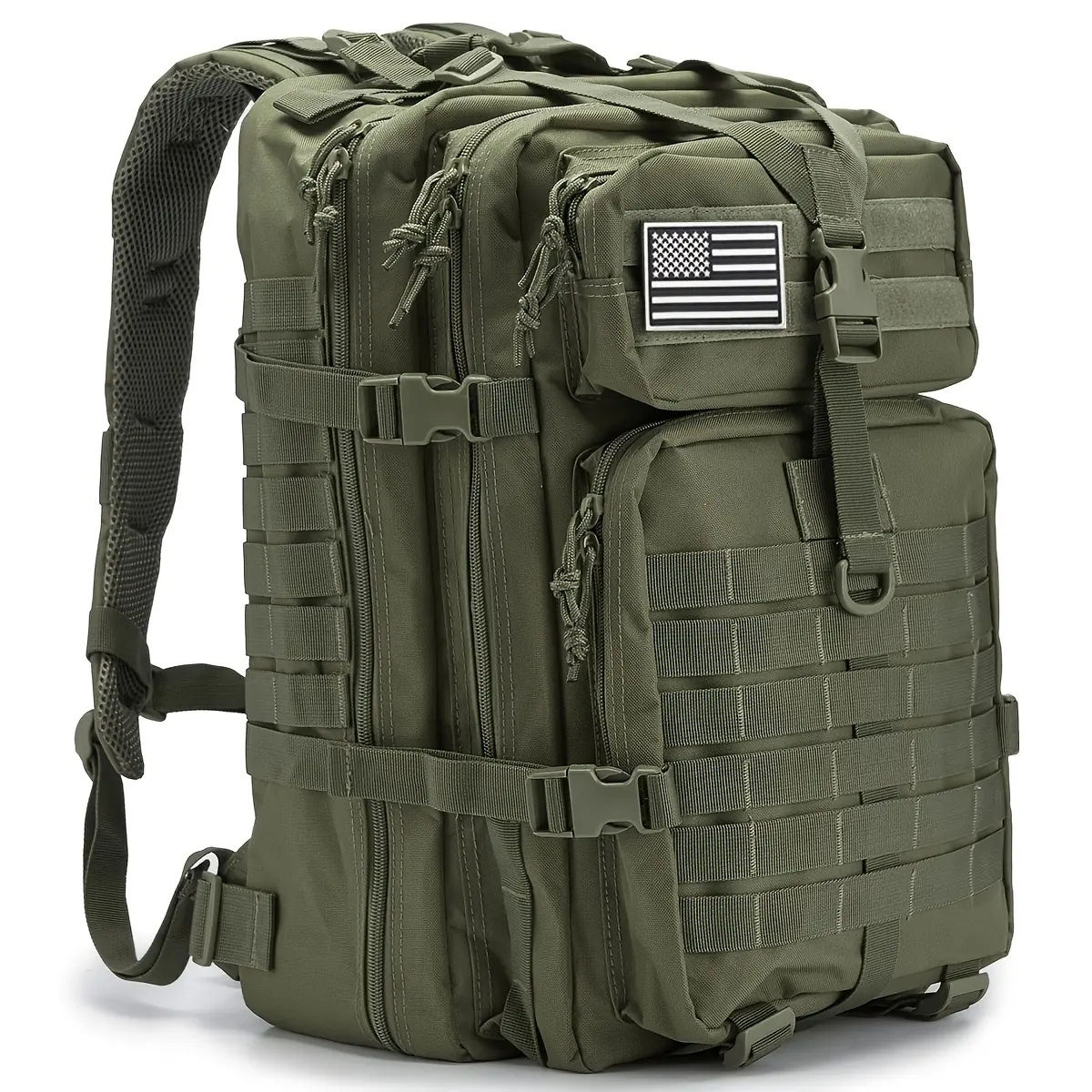 Tactical Durable Polyester Pack for Tactical Enthusiasts, Multi-Functional with Zip Pockets for Durable Outdoor Hiking and Camping, Sports, Hunting, Multi-Pocket, With Pocket