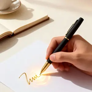 10-Pack Large Capacity Neutral Pens, 0.5/0.7/1.0 Bullet Tips, Matte Office Signatures, Student Exam Pens, Optional Ink Cartridges