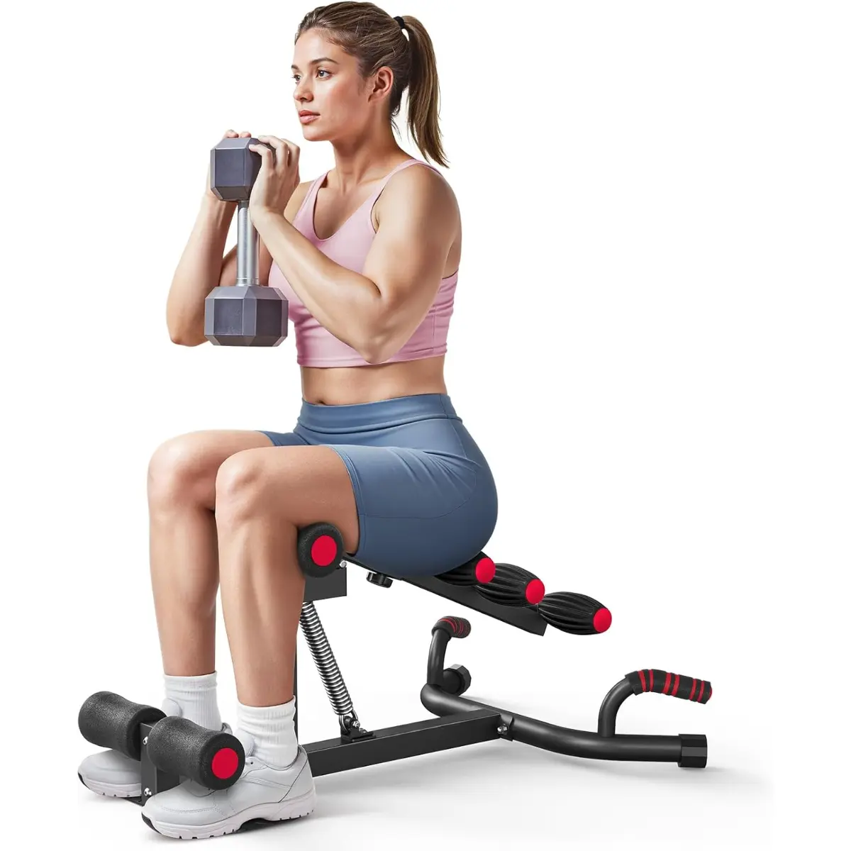 Professional Squat Machine Adjustable Hip Exercise Home Gym Workout Training Abdominal Muscle Exercise Machine Abdominal Muscle Exercise Bench Push-up Fitness Equipment