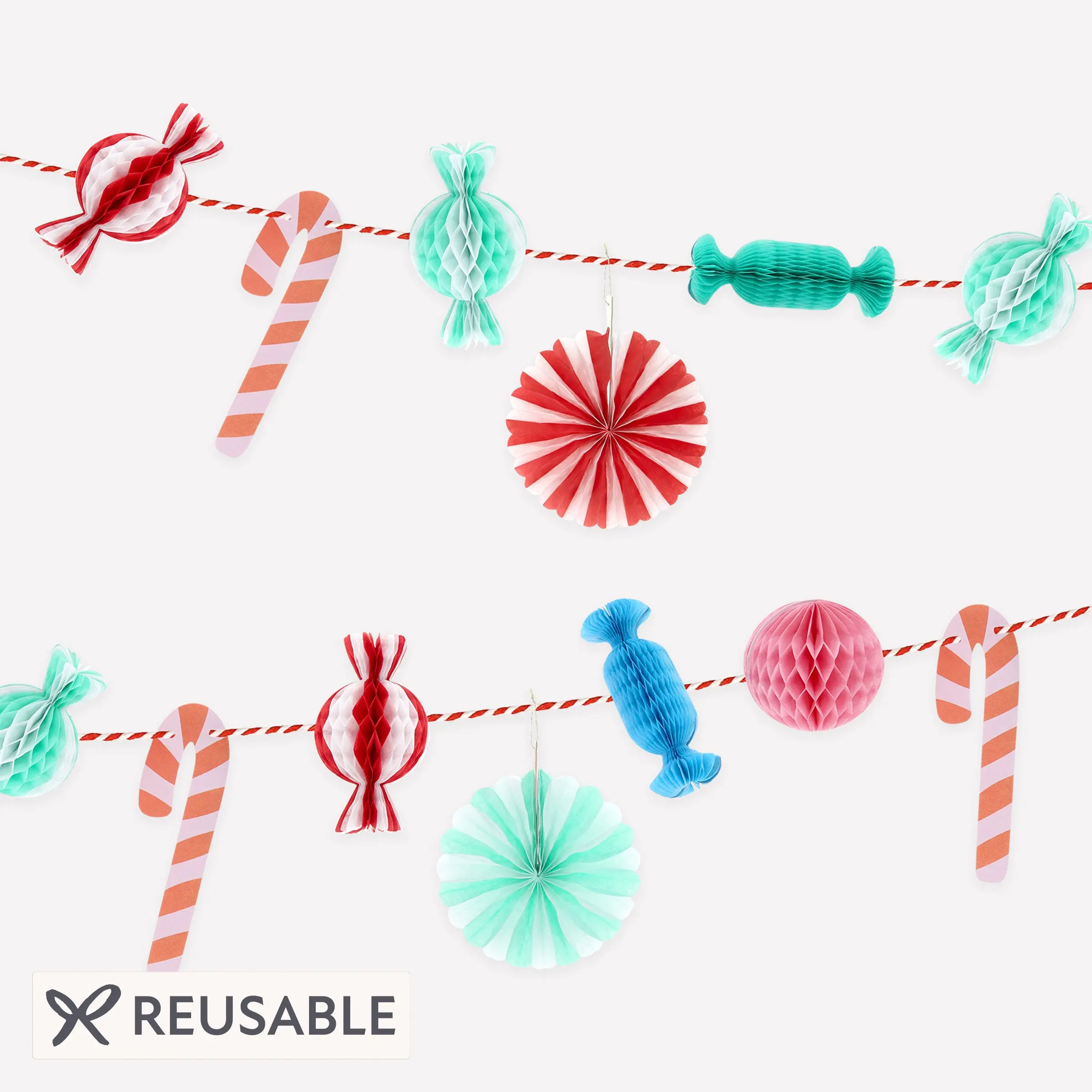 Christmas Candy Mini Honeycomb Garland