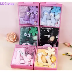 Unisex 5Pcs Plush Snail Spa Headband Set - Cute Face Wash Headband, Wrist Wash Bands, Soft Absorbent Makeup Sponges - Beauty Tool Set for Skincare, Daily Routine