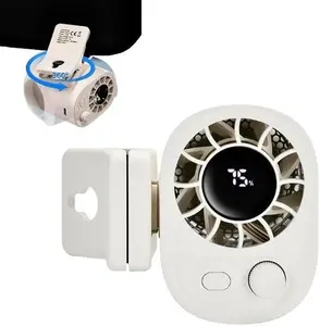 100-Speed Mini Clip Fan – LED Display, USB Rechargeable 1800mAh, Handheld/Clip for Car, Desk, Camping, Gym, White #PersonalFan