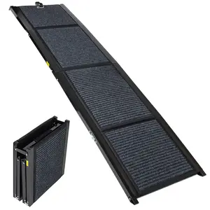 Folding Dog Ramp for Cars, 63" Long & 17.3" Wide Portable Dog Ramps for Large Dogs with Non-Slip Rug Surface Dog Car Ramp for SUV Car & Truck, Supports up to 250 lbs, Carrier
