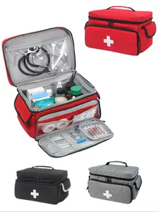 Multifunctional Medical Bag Pack, // Options, Multi-Layer Dividers, Suitable for Home First Aid, Camping, Outdoor Rescue