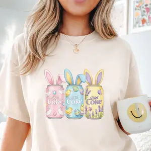 [Sale Up To 50%] Comfort Color Diet Coke Easter Shirt, Spring Easter Tshirt, Happy Easter Day Tee, Easter Bunny Shirt, Easter Gift, Trendy Cotton Fabric