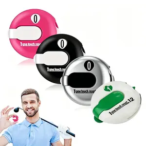 4-Piece Golf Score Counter Set, Mini Shot Clicker, One-Button Reset, Glove & Belt Clip, Golf Bag Accessory, Golf Accessories, Up to 12 Shots