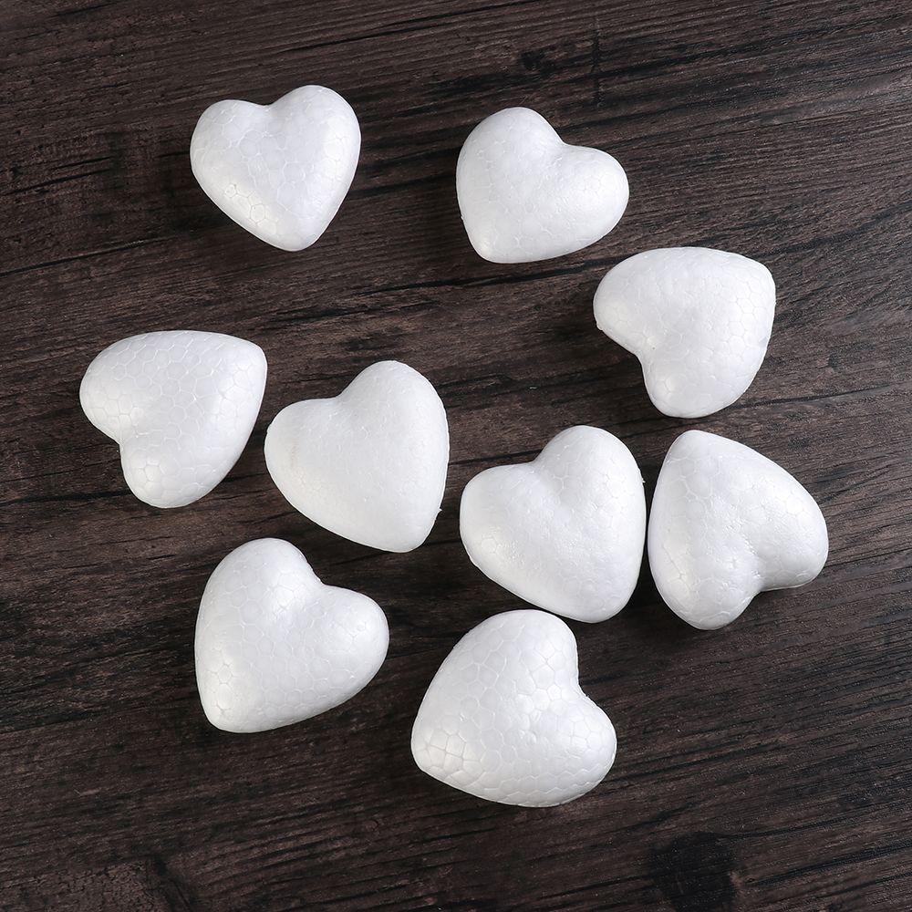 6/8.5/10/15cm Heart Foam Mould White Craft Balls Styrofoam Modelling Polystyrene Wedding Decor DIY Ball Toys Party Decoration