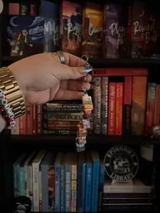 Personalized Mini Book Charm Chain: Gold, Silver, or Gun Metal Black Bookish Accessory | 5 books per chain | Choose Books from List