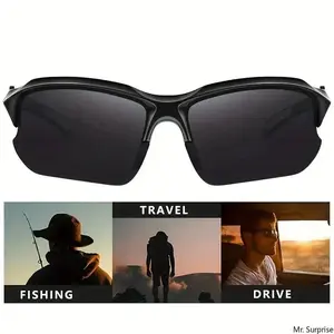 Polarized Stylish Sunglasses, Windproof Unisex Outdoor Eyewear, Men's Sunglasses for Women for Baseball & Running Daily Use