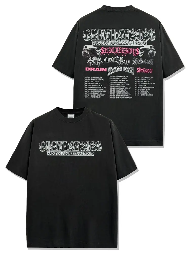 $uicideboy$ Grey Day Tour 2026 Concert Tee, Underground Rap Vintage Shirt