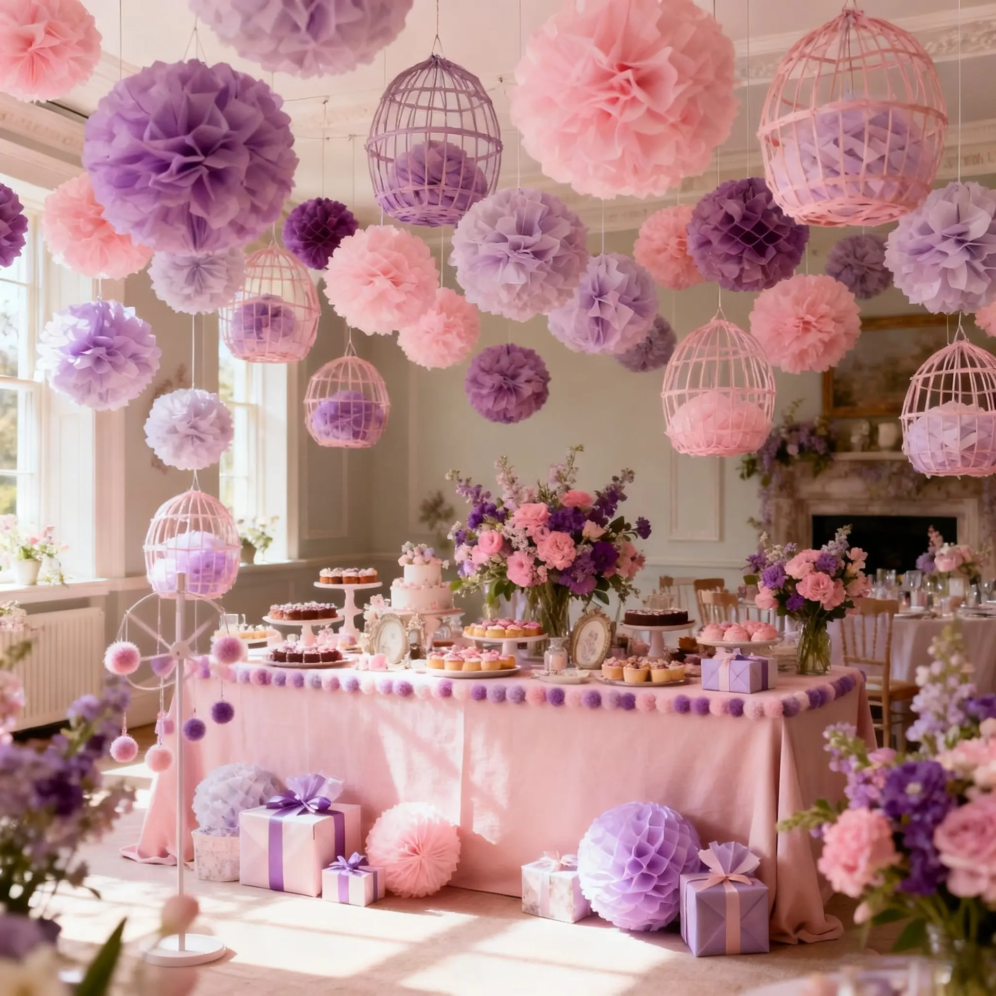 21pcs Mixed Color Paper Flower Balls Set, DIY Handmade Ceiling Hanging Decorations, Home Decor Ornament, Hanging Ornaments, Romantic Party Wedding Birthday Decoration, Party Decoration Supplies