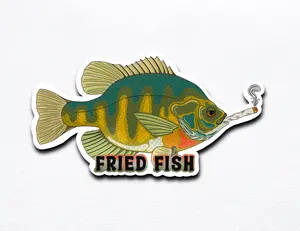 FRIED FISH Fishing Sticker FRIED FISH Fishing Sticker