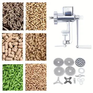 Manual feed pelletizer feeder suitable for:Bird fishing bait feed box home feed pelletizer (4 kinds of bird pellet plate:1.5+2+2.5+3mm) + complimentary 8mm