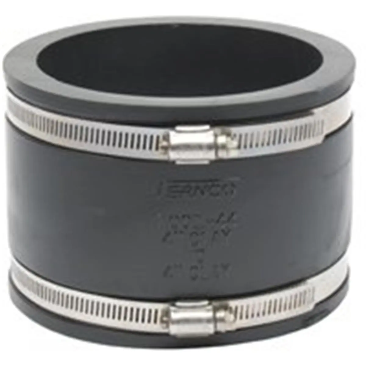 Fernco P1001-44 Flexible Coupling, 4x4 in Clay-to-Clay Connection, Corrosion-Resistant, Leakproof Positive Seal with PVC & Stainless Clamp for Boating Water Sports, 4 X 4 In, Leakproof Seal, Drain Connections, 1.41 Lbs, Drain Seals, Pvc Compound