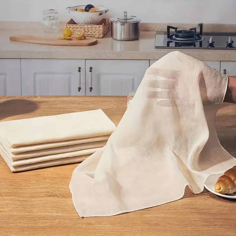 10pcs/set Cheese Cloth, Grade 100, 20x20Inch Cheesecloth For Straining Reusable, 100% Unbleached Precut Cheese Cloths Strainer Muslin Cloth For Cooking, Cold Brew Filtering, Cheese Making Cheesecloth, Cheese Cloths For Straining, Kitchen Gadgets