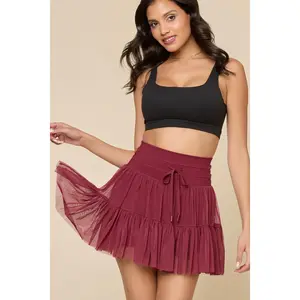 Pirouette Skort (Longer) - Crimson