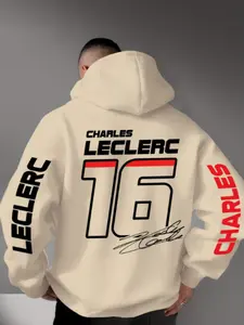 Men's Hooded Sweatshirt Leclerc Print, Soft Stretch Knit Fabric, Casual Fitted Style, All Seasons Wear, Youth Essential