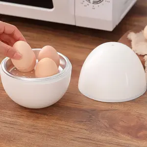 1 set/4 compartment microwave egg cooker, Hard boiled egg maker, suitable for use in the kitchen, compact egg-shaped design with features for rapid boiling and hard cooking, saves time, ideal for dormitories and offices