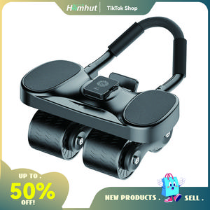 ab roller wheel workout Abdominal Fitness Wheel for Core Muscles Training Automatic Rebound Ab Roller with Timer