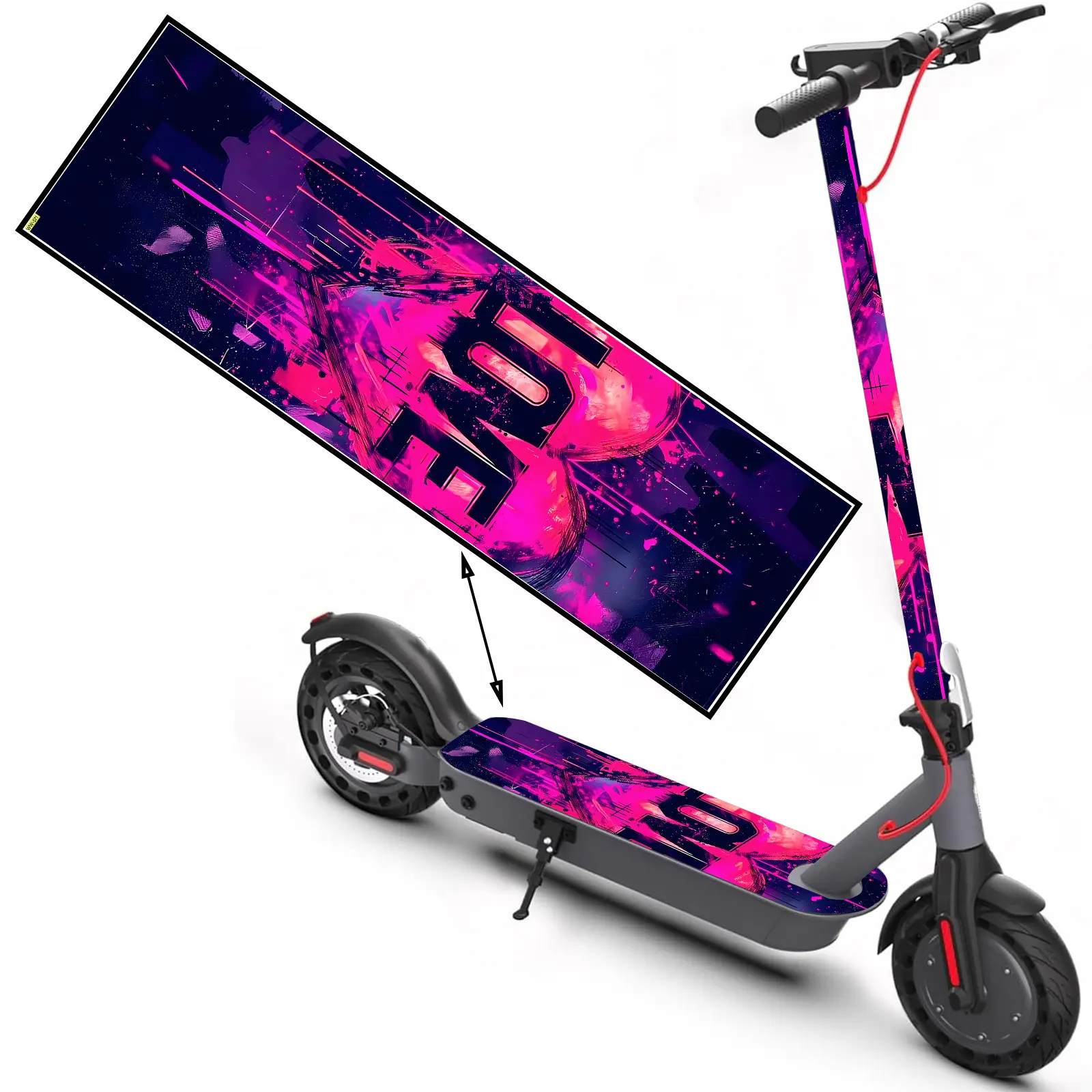 Love graffiti trendy cool, trendy scooter stickers, skateboard stickers, scooter floor mat stickers, cool skateboard accessories