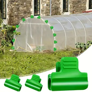 12pcs Greenhouse Clamps Hoops, Garden Netting Clips, Greenhouse Film Clamps, Shed Film Shading Net Rod Clips, Frame Shading Net Rod Clips, Grow Tunnel Hoop Clamps