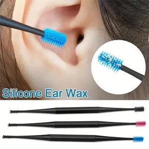 6pcs Soft Silicone Ear Wax Removal Kit - Gentle & Safe Spiral Cleaner Set with Pick, Spoon & Scraper for Healthy Ears