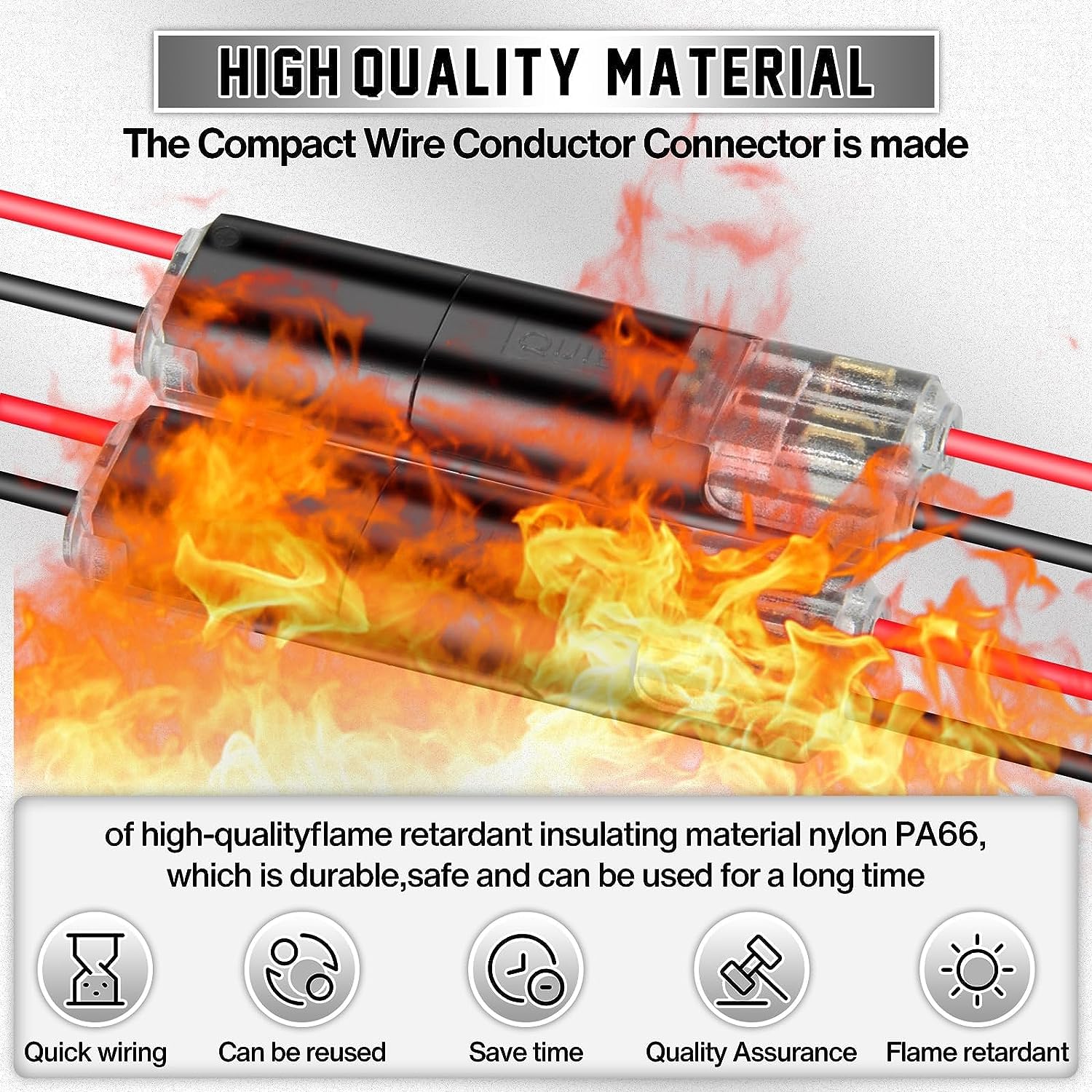 60Pcs Double Wire Plug in Connector Led Light Strip Connectors 2 Pin,Low Voltage Wire Connector with Locking Buckle, No Wire Stripping Cutting