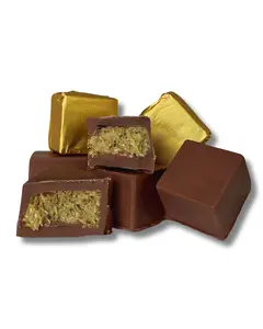 Dubai Chocolate Truffles | Pistachio Cream Filled Milk Chocolate Truffles | Pack of 10 Individually Wrapped