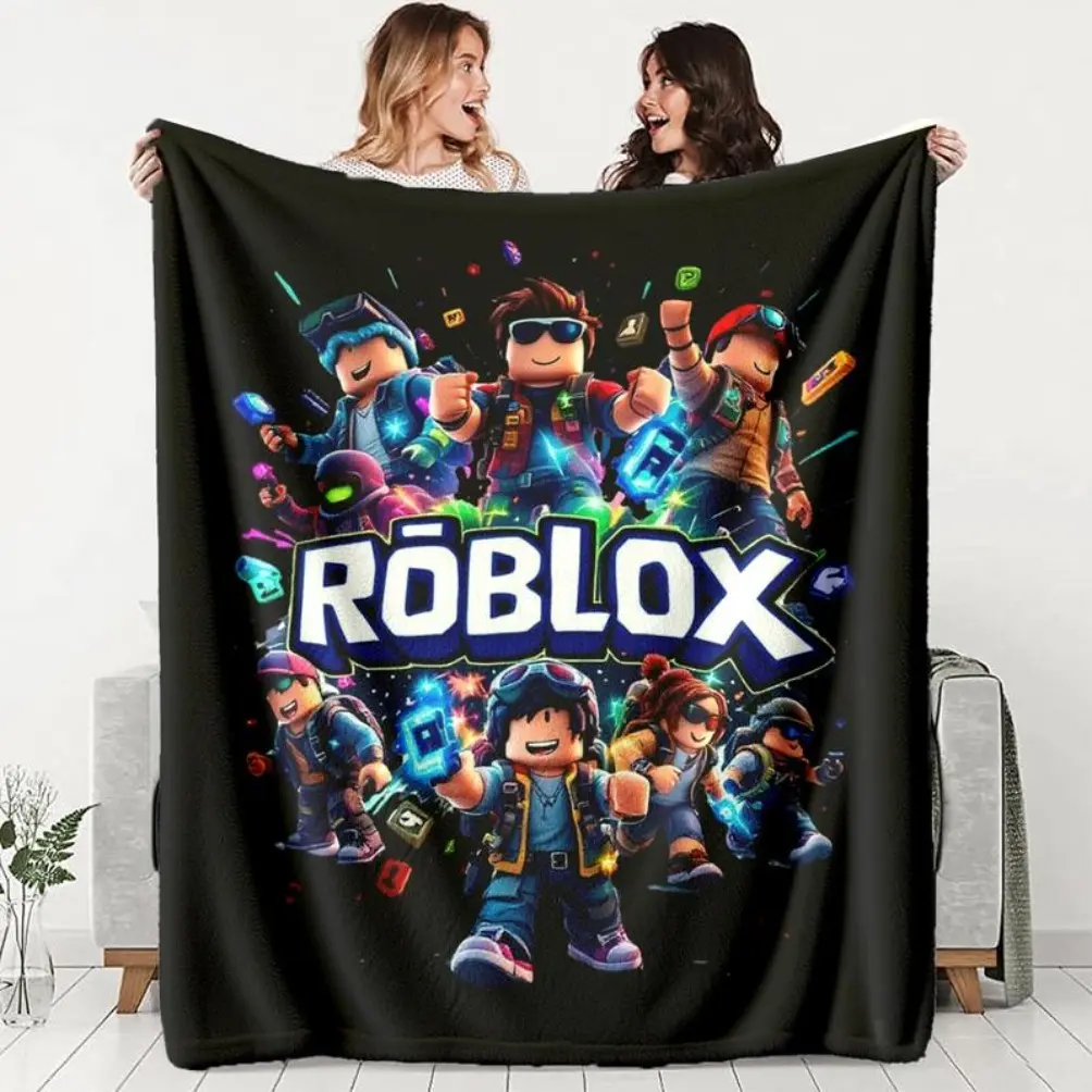 Roblox Skin-Friendly Blanket - Trendy, Comfortable, Warm, Durable, Soft Bedding Throw for Sofa, Camping, Holiday Gifting & Home Decoration