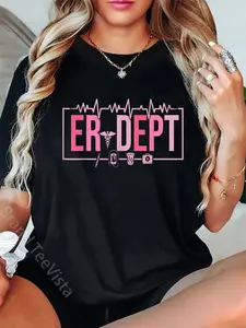 100% Cotton Unisex ER Dept Emergency Department ED Emergency Room T-Shirt
