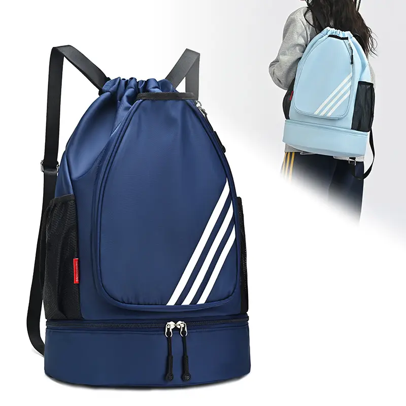 Drawstring backpack, large capacity, lightweight travel backpack for short trips, swimming and fitness bag, outdoor sports badminton bag