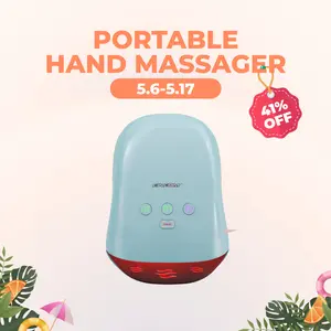 [SummerVibes] CINCOM Portable Hand Massager (BLUE), Cordless, with Comfort Heat and Gentle Massage, Adjustable Settings, Auto-Off Feature, Rechargeable, Perfect for Daily Relaxation, Ideal Gift