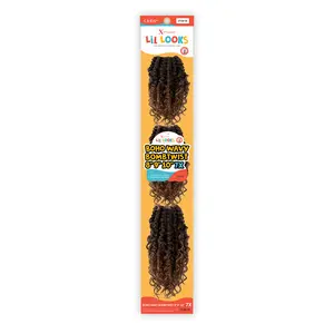 Outre Crochet Braids X-Pression Lil Looks 7X Boho Wavy Bombtwist 8"9"10"
