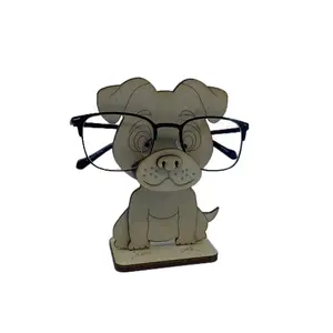 Cartoon Dog Glasses Holder Kit with Marker Pack for Coloring - Fashion Eyewear Accessories