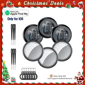 [Valentine's Day] Nerunsa 2026 GPS Tracker(iOS Only) for Cars & Pets,Mini Trackers Device with Weatherproof Magnetic Case-No Monthly Fee-Best Hidden GPS Trackers,Global Coverage Location Tracker,Anti-lost Device,For Apple Find My (iOS Only) For iPhone