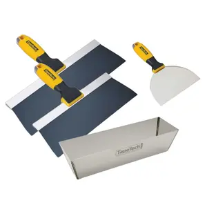 Blue Steel Taping Knives set with Mud Pan Tapetech
