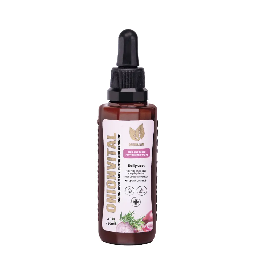 NaturalSant Onionvital Hair Serum 60ml Strengthen Hair with Onion Rosemary & Biotin Organic Keratina Haircare for All Types Cruelty-Free Non-Toxic