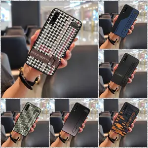 Wrist Strap Shockproof Phone Case For Samsung Galaxy A50S/A30S/SM-A307F/SM-A507F Plain color Kickstand Waterproof Fashion Design Dirt-resistant masculine Anti-dust Back Cover